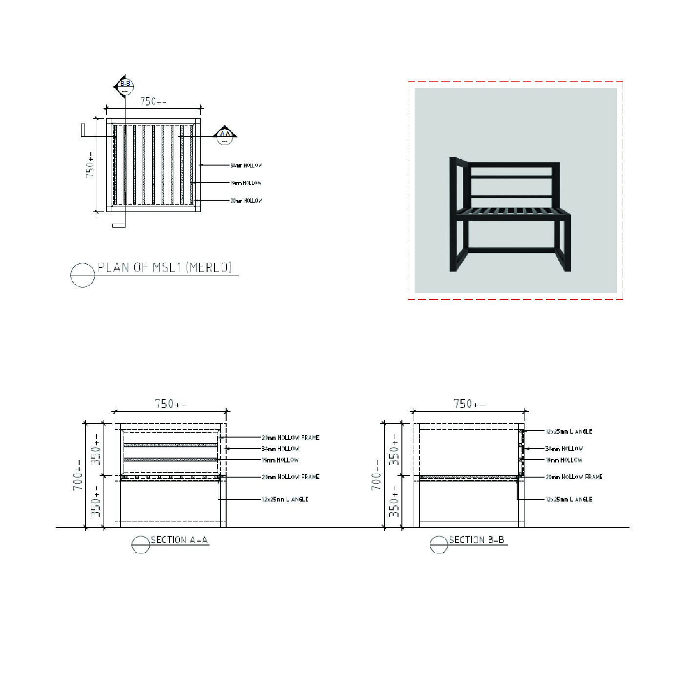 MERLO – 1 seater (with Left Handle)