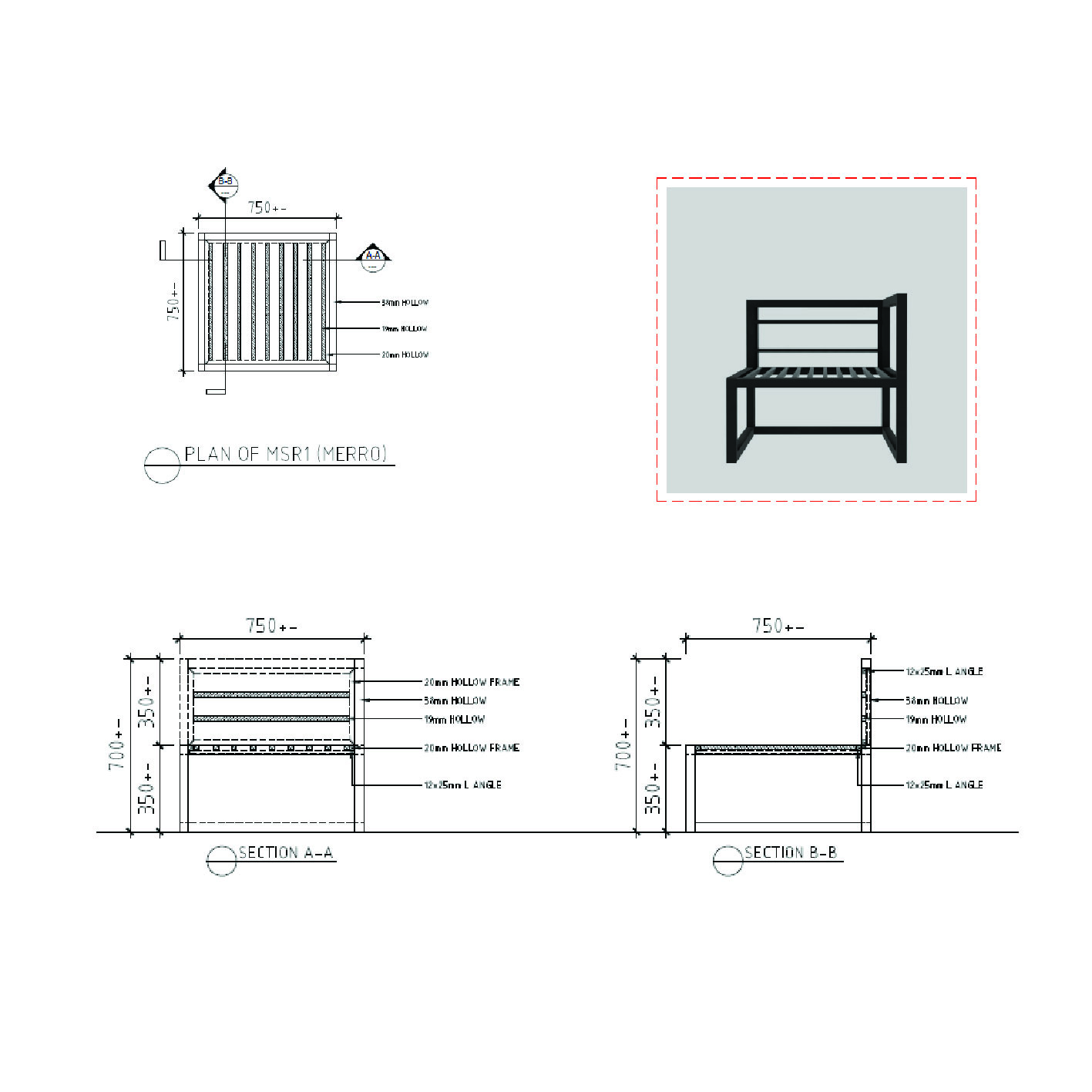 MERRO – 1 seater (with Right Handle)